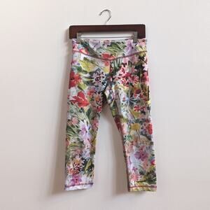 Anthropologie Pure + Good Capri Leggings Floral Women's Small